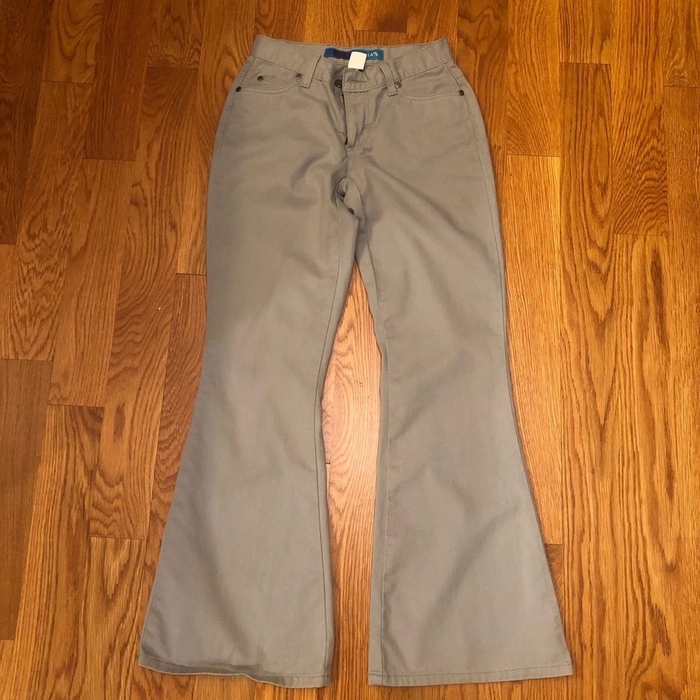 Delia’s Albireo Medium Gray Wide Leg Flares Cotton Pants 1/2 1 2 XS